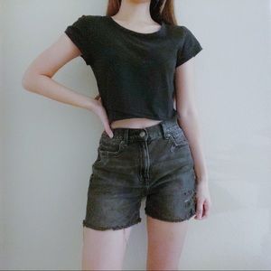 Me to We Black Cropped T-shirt